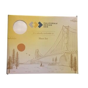 California Design Den Queen Sheet Set 100% Cotton 400TC Sateen Natural Sheets